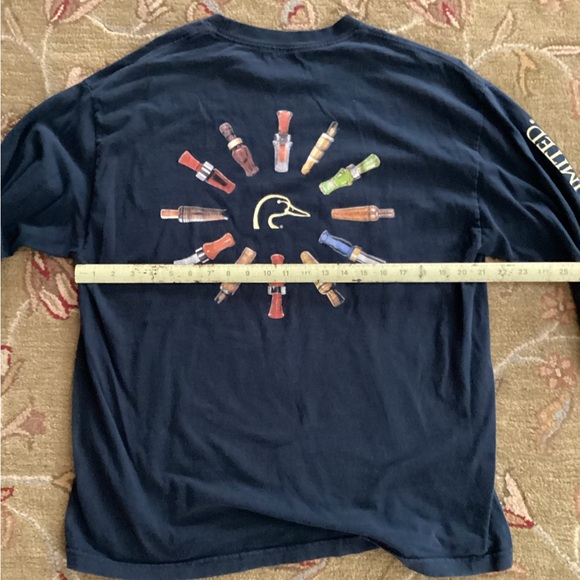 🦆 Ducks Unlimited Duck Calls Navy Tee UniSex EPLC fits LG/XL - Picture 2 of 16
